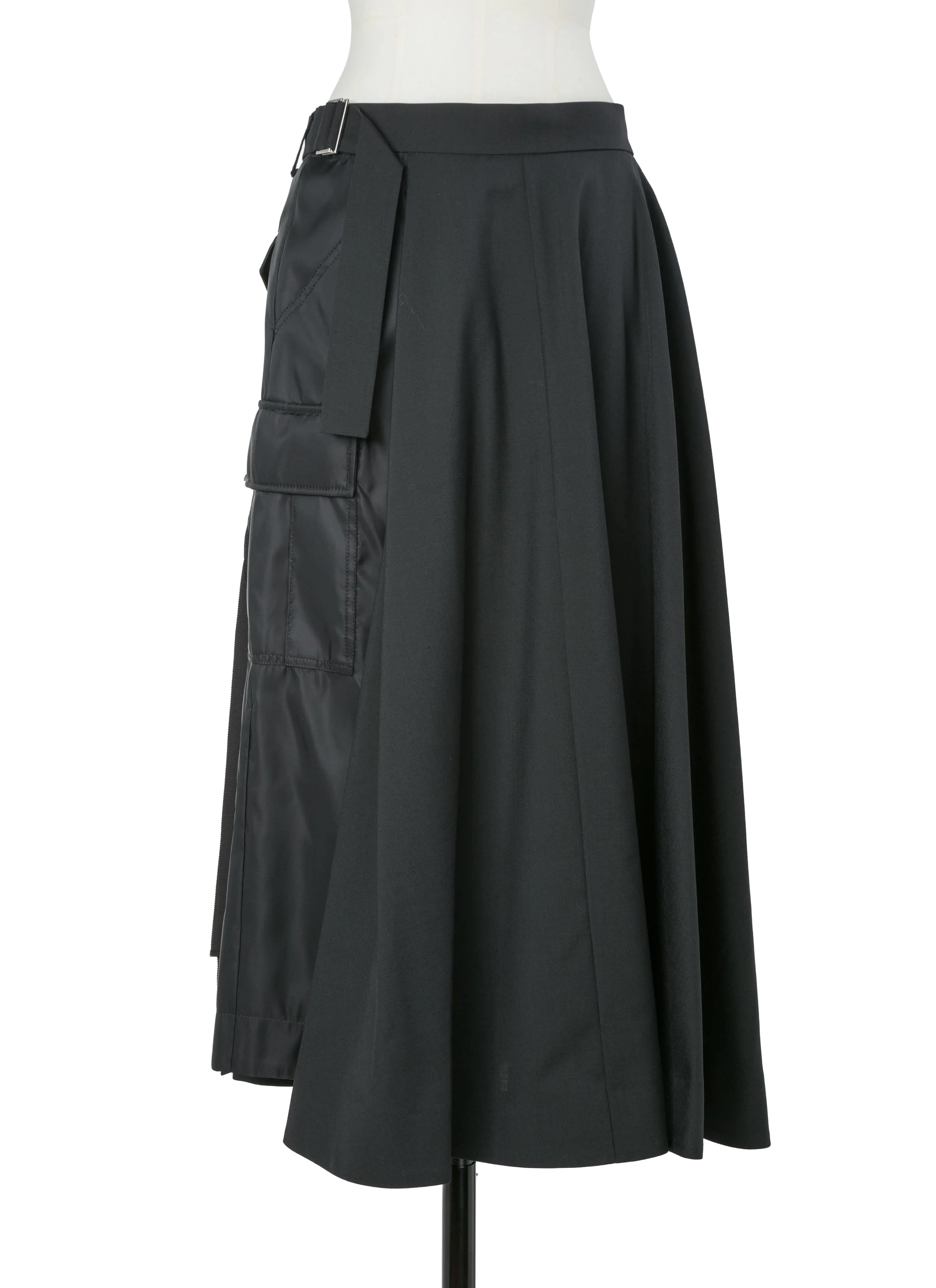 Nylon Twill x Suiting Skirt - 1