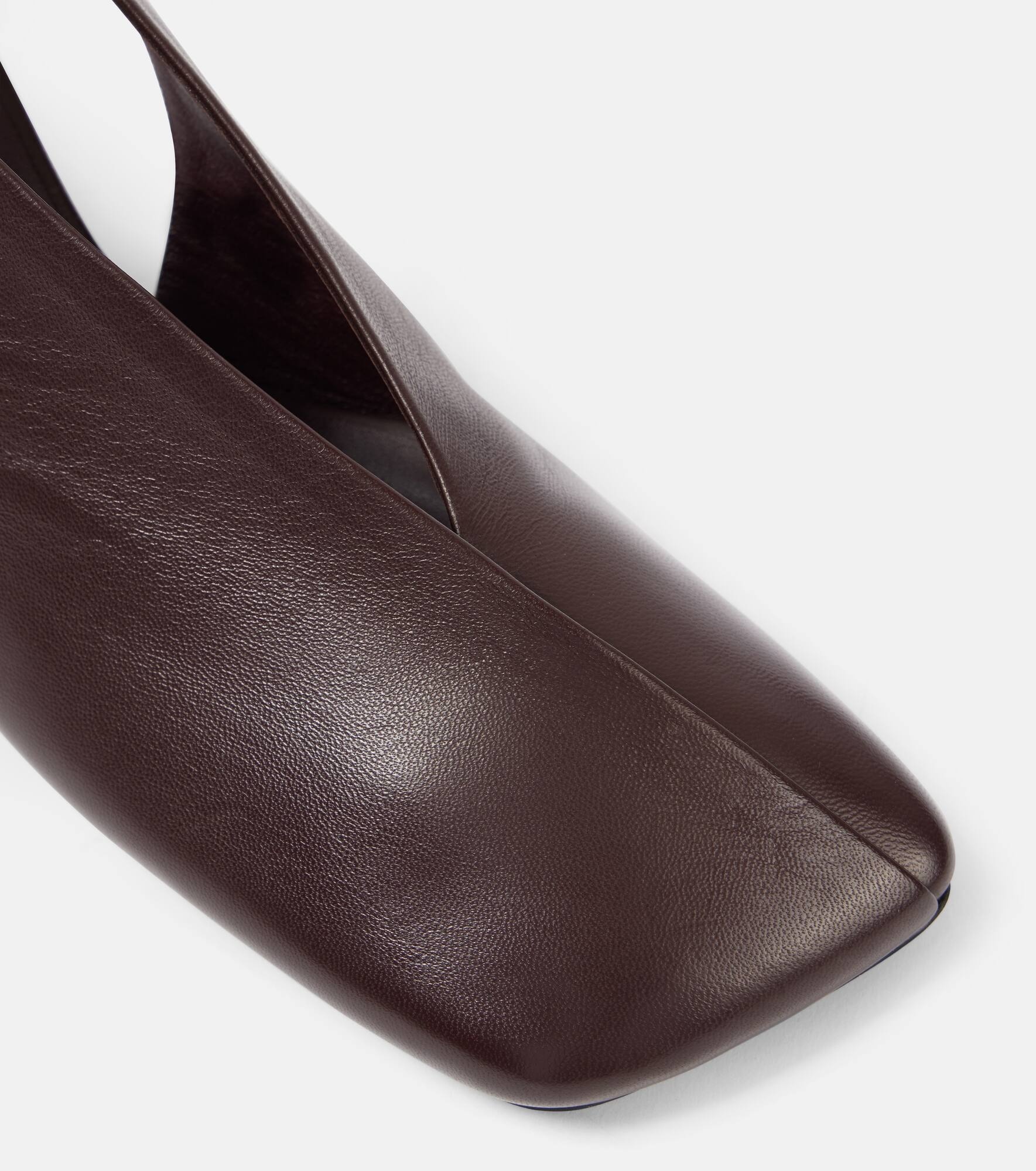Leather slingback pumps - 5