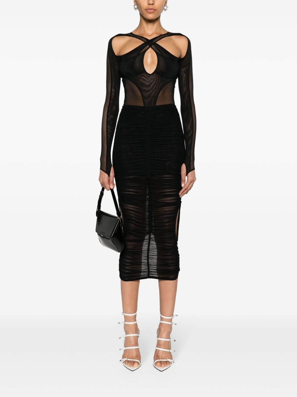 layered cut-out bodysuit - 2