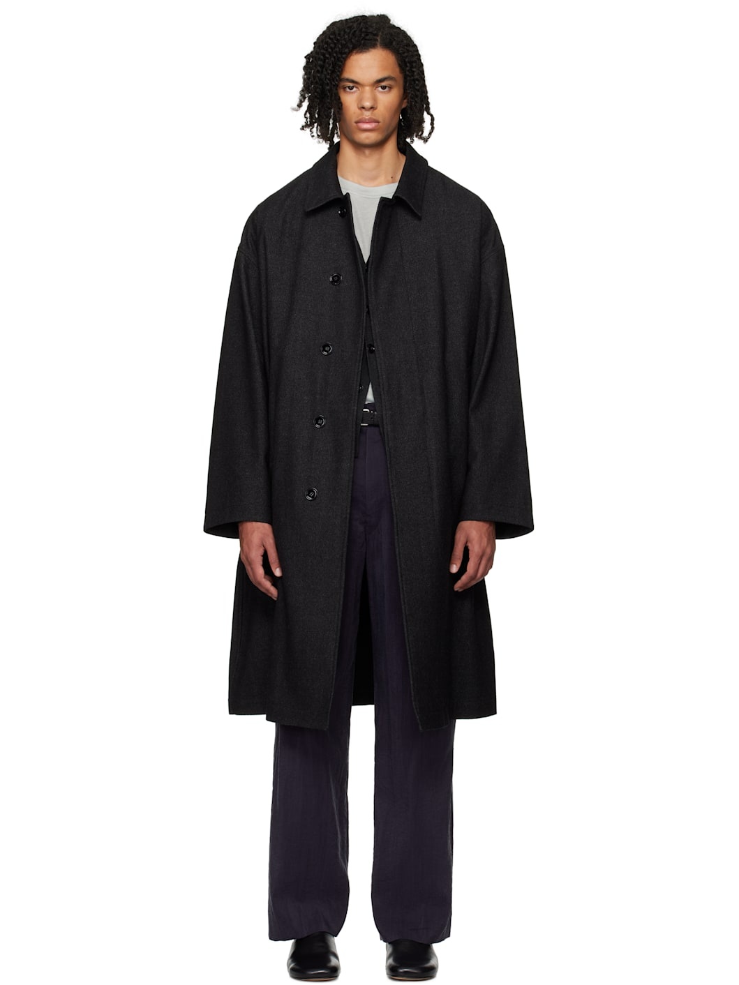 Gray Boxy Coat - 1