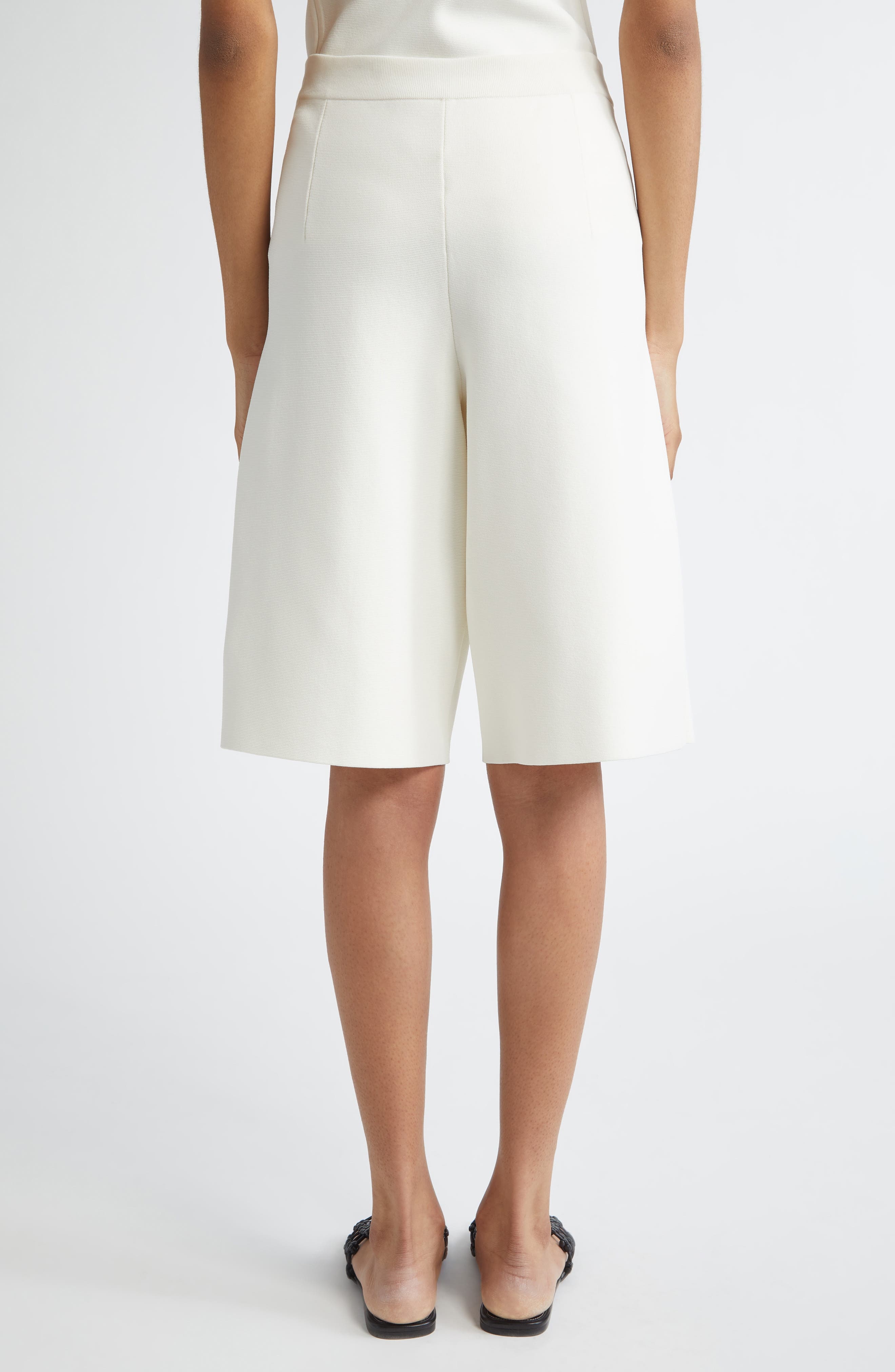 TOTEME Knit Shorts in White at Nordstrom - 3