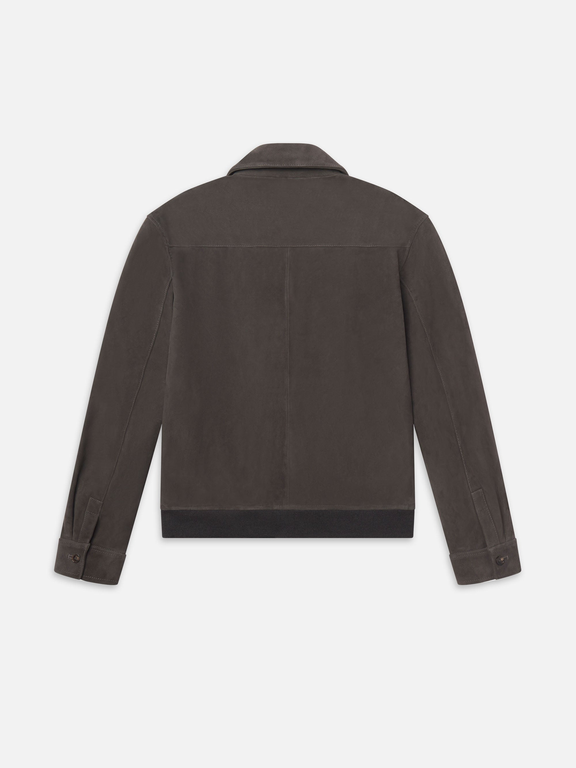 Suede Bomber Jacket in Old Black - 3