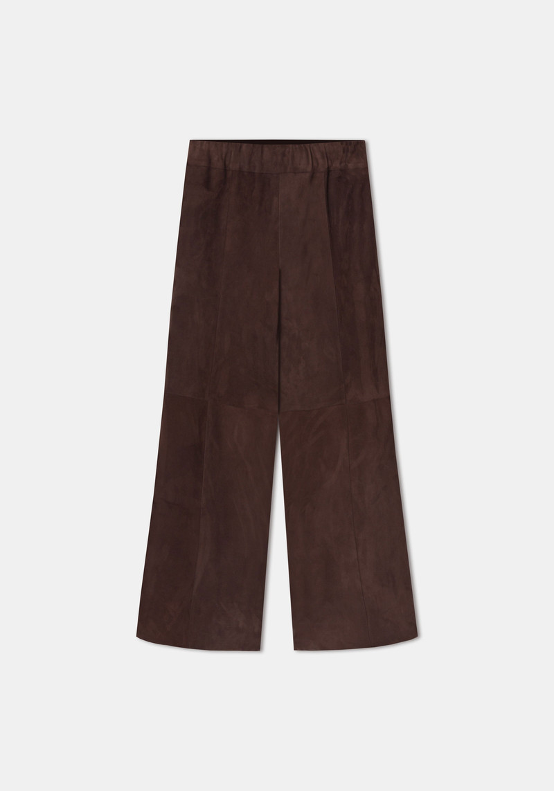 WHARF Wide-leg suede pants 1