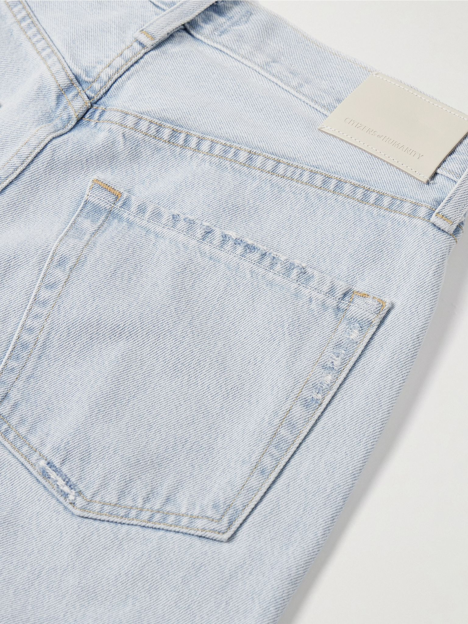 Ayla cropped frayed high-rise wide-leg jeans Light denim - 6