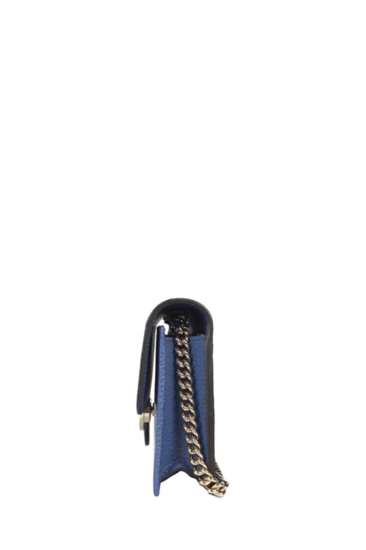 Interlocking shoulder bag GG small blue leather - 4
