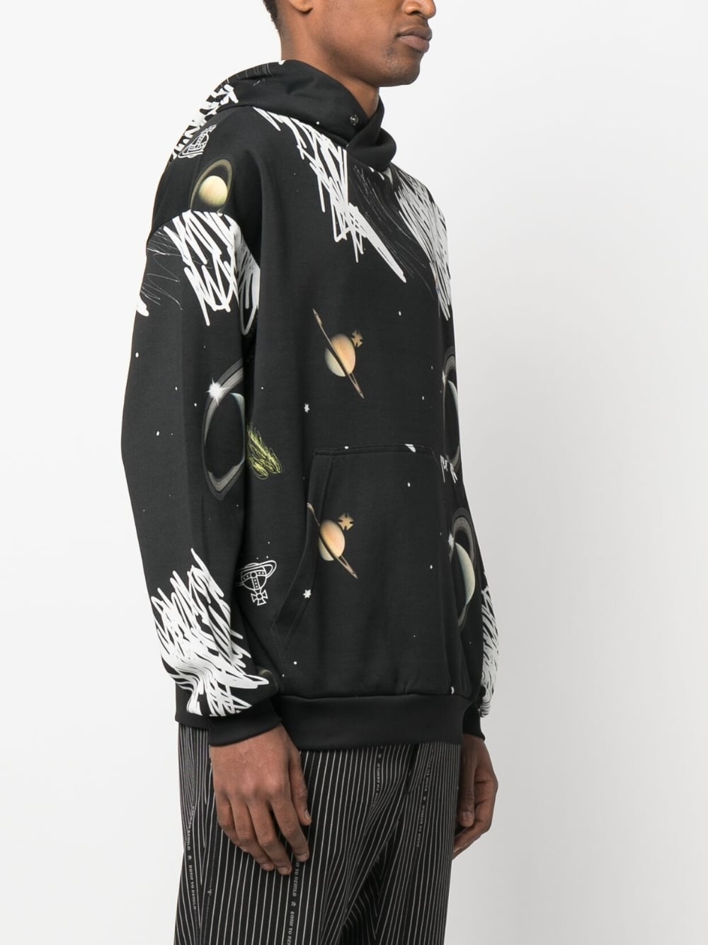 planets-print pullover sweatshirt - 3