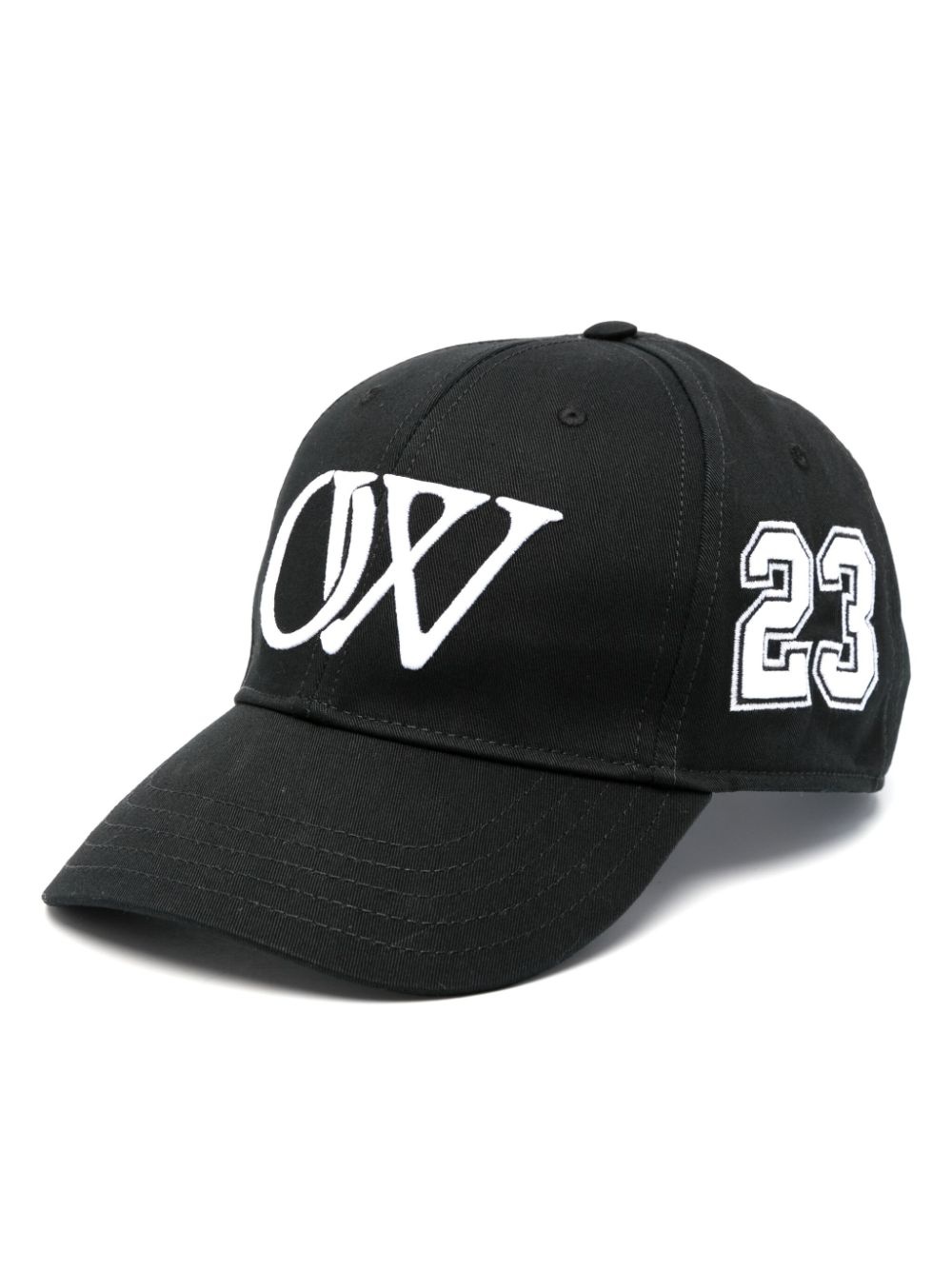 logo-embroidered cotton baseball cap - 1