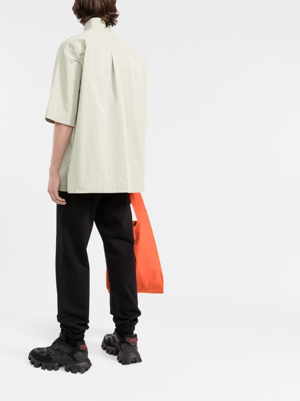 logo-patch cotton track pants - 4