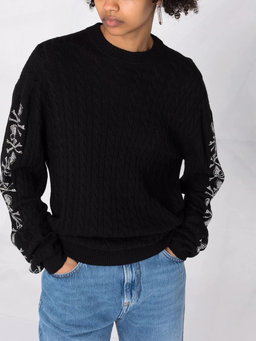 sequin skull pullover jumper - 5