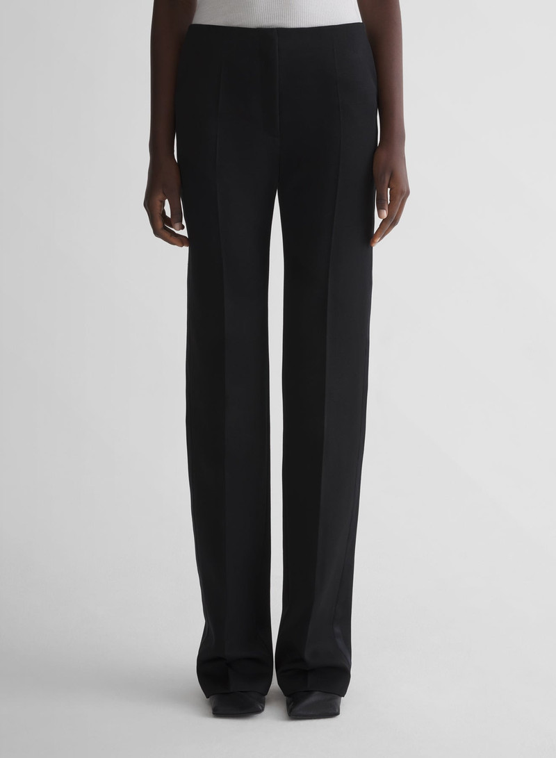 MUGLER black low waist tuxedo pants outlook