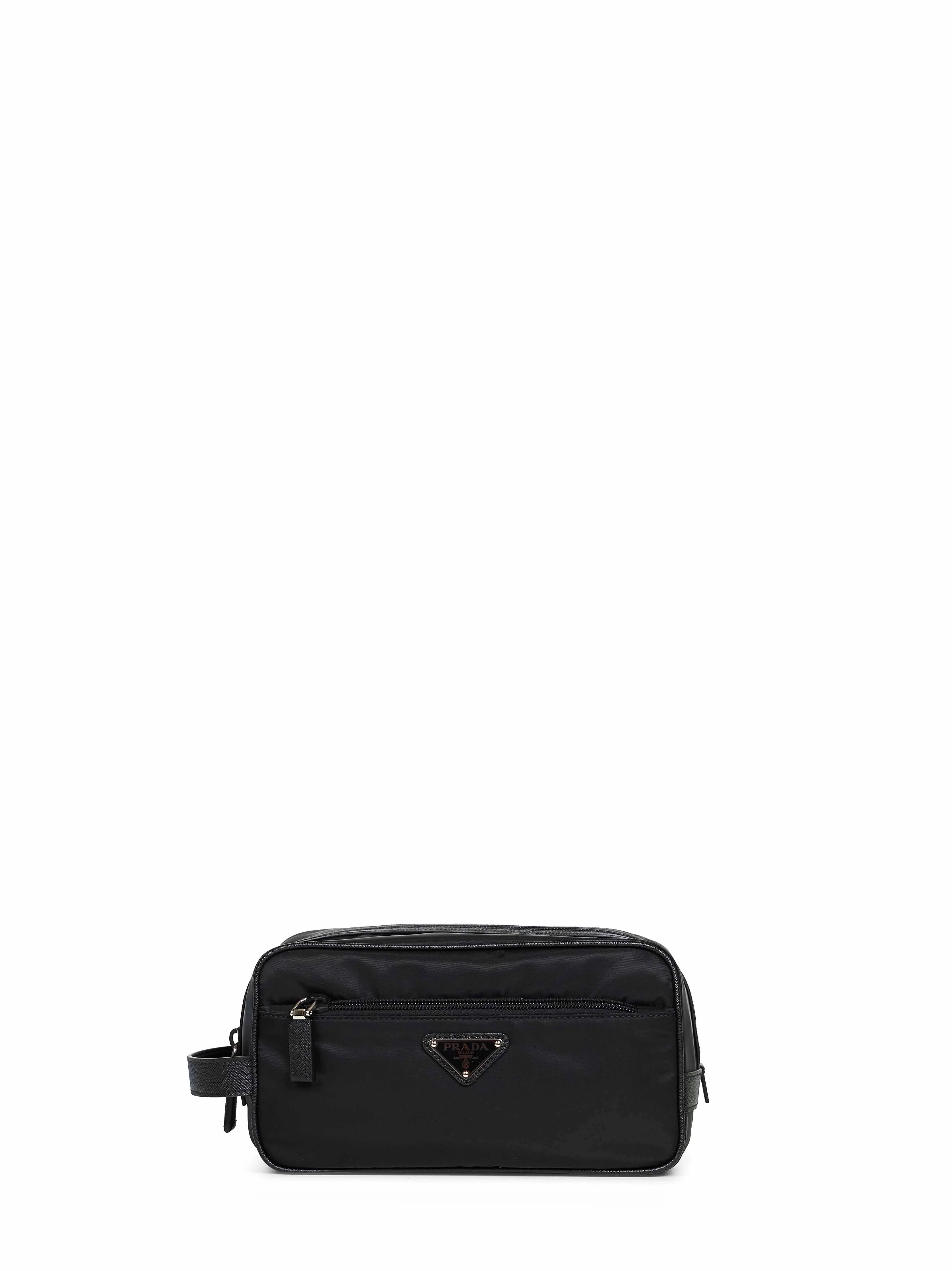 Prada Accessori Pelletteria Men Black Travel Pouch - 1