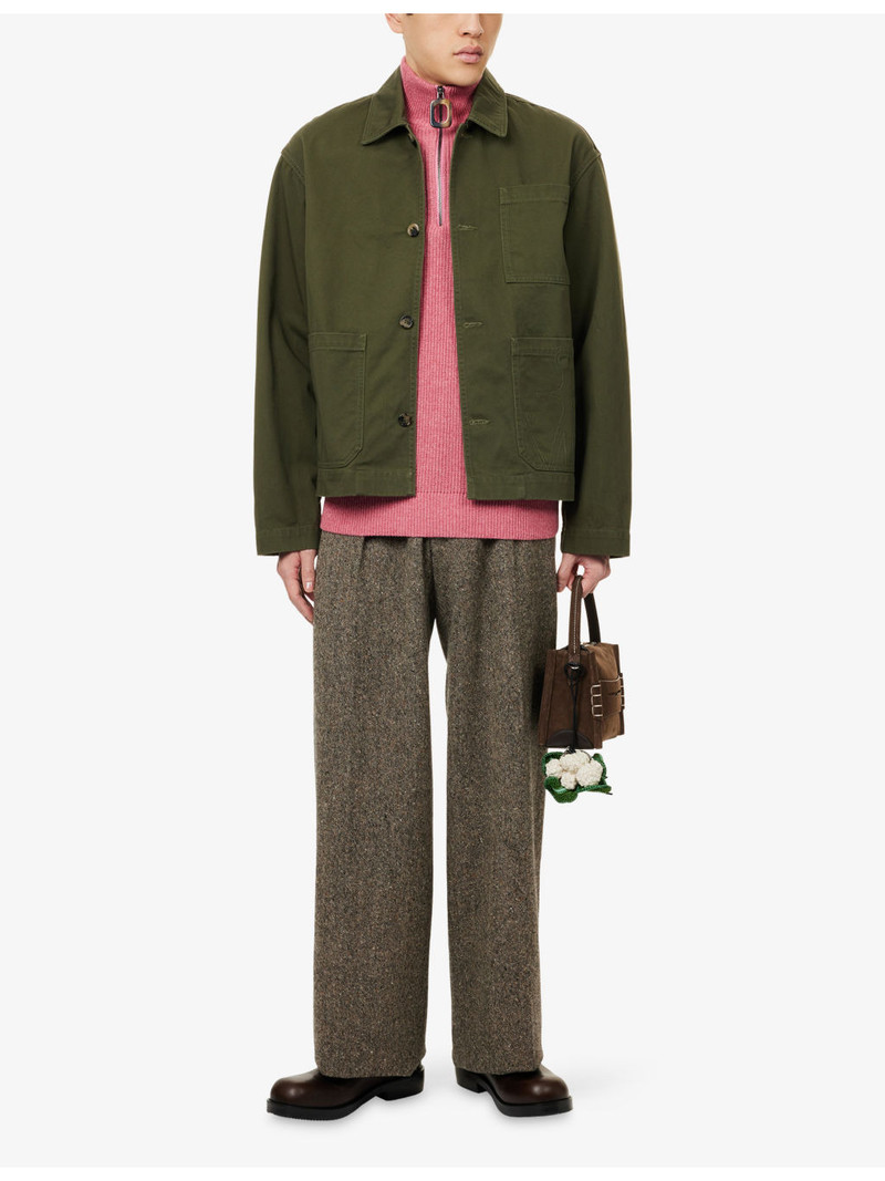 JW Anderson Embroidered-Logo Patch-Pocket Cotton Jacket outlook