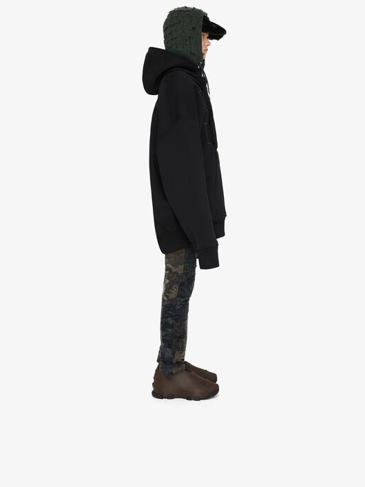 OVERSIZED HOODIE WITH GRAPHIC VELCROS - 2