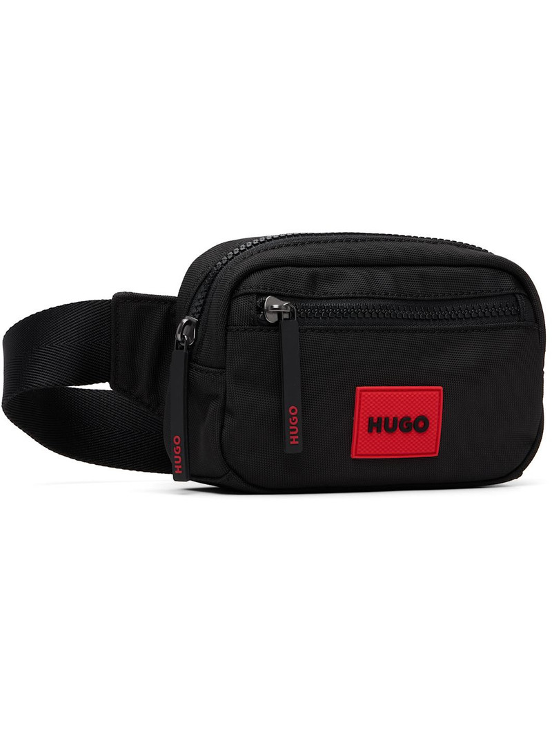 HUGO Black Canvas Pouch outlook