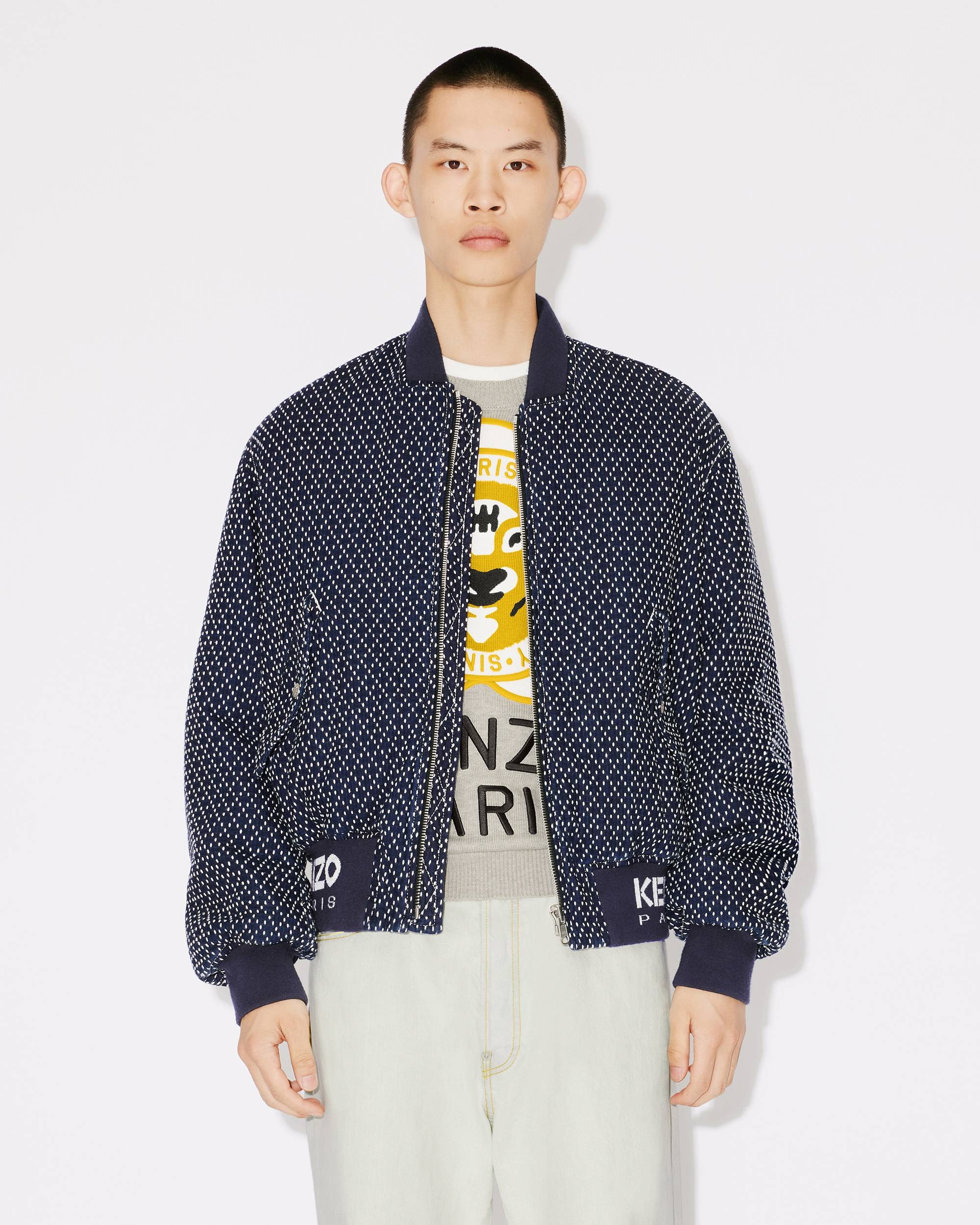 'KENZO Sashiko Stitch' denim bomber jacket - 4