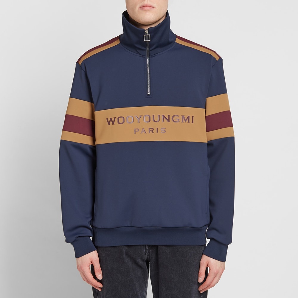 Wooyoungmi Quarter Zip Logo Track Jacket - 7