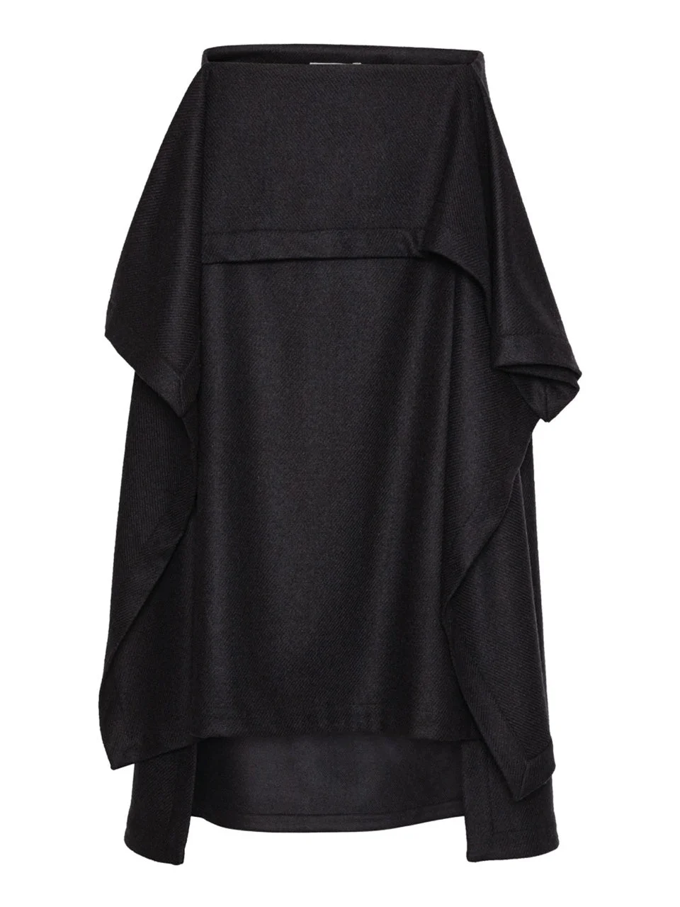 BLANKET SKIRT - BLACK - 1