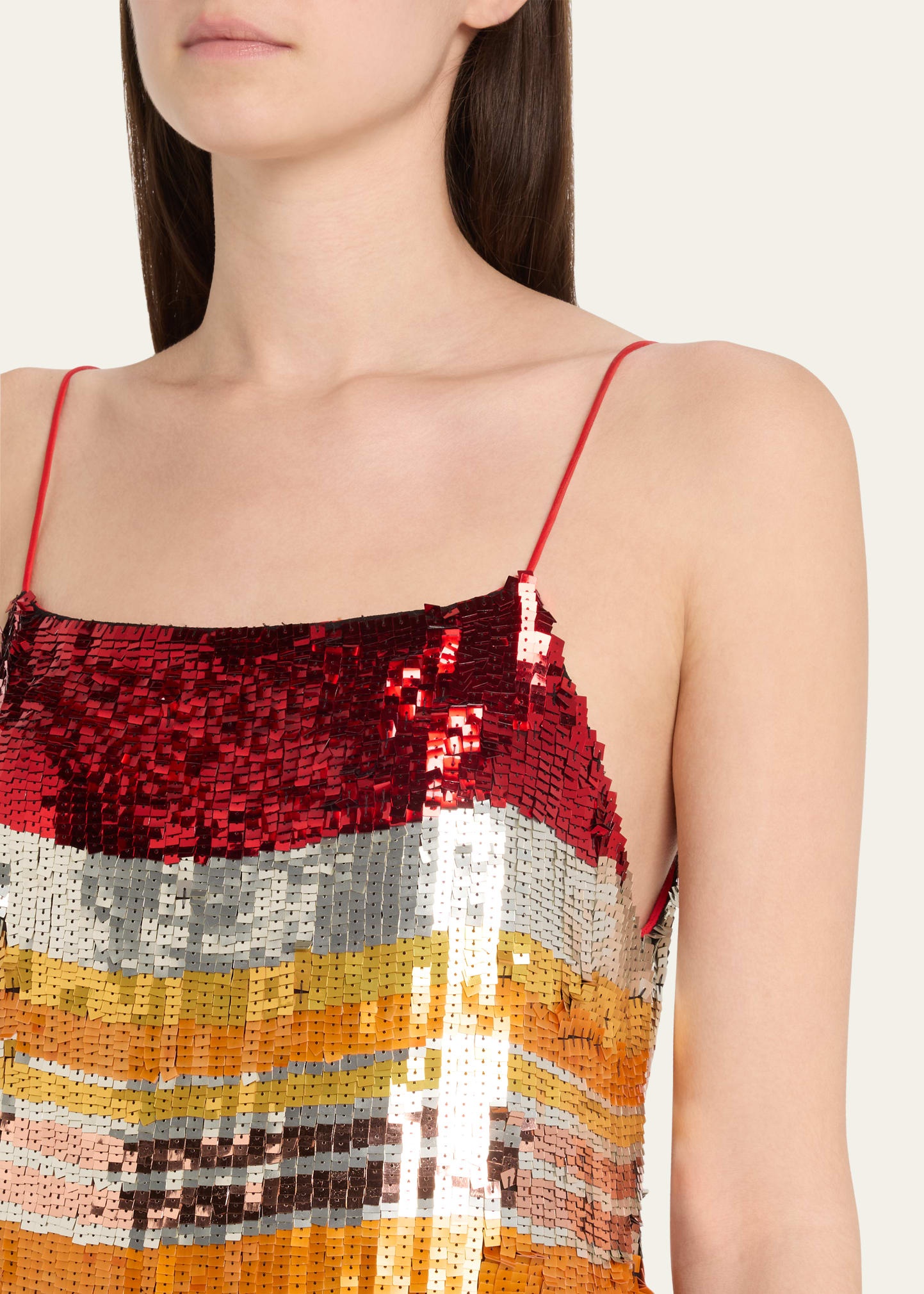 Bridget Spaghetti-Strap Sequined Mini Dress - 5
