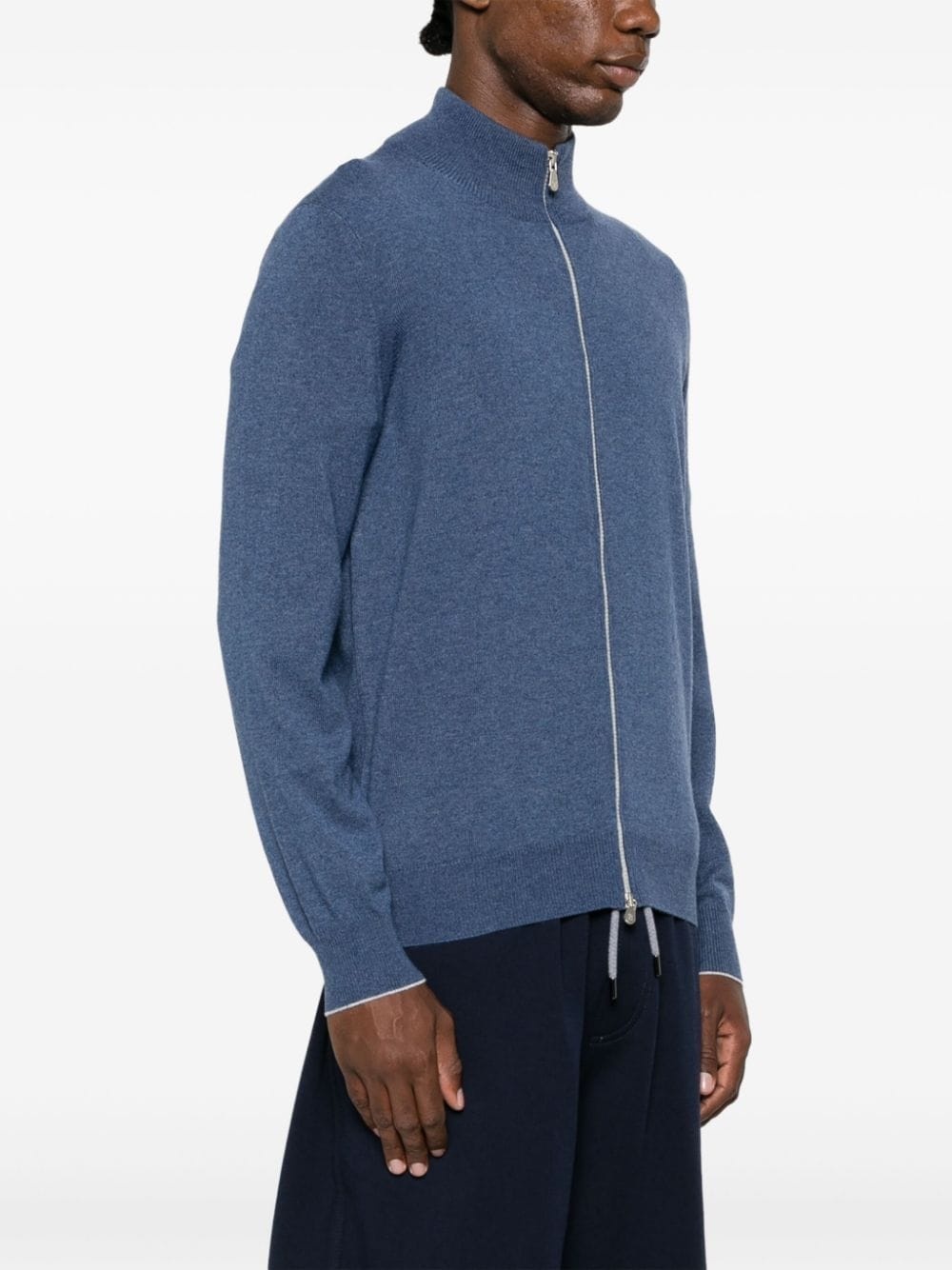 zip-up cashmere jumper - 3