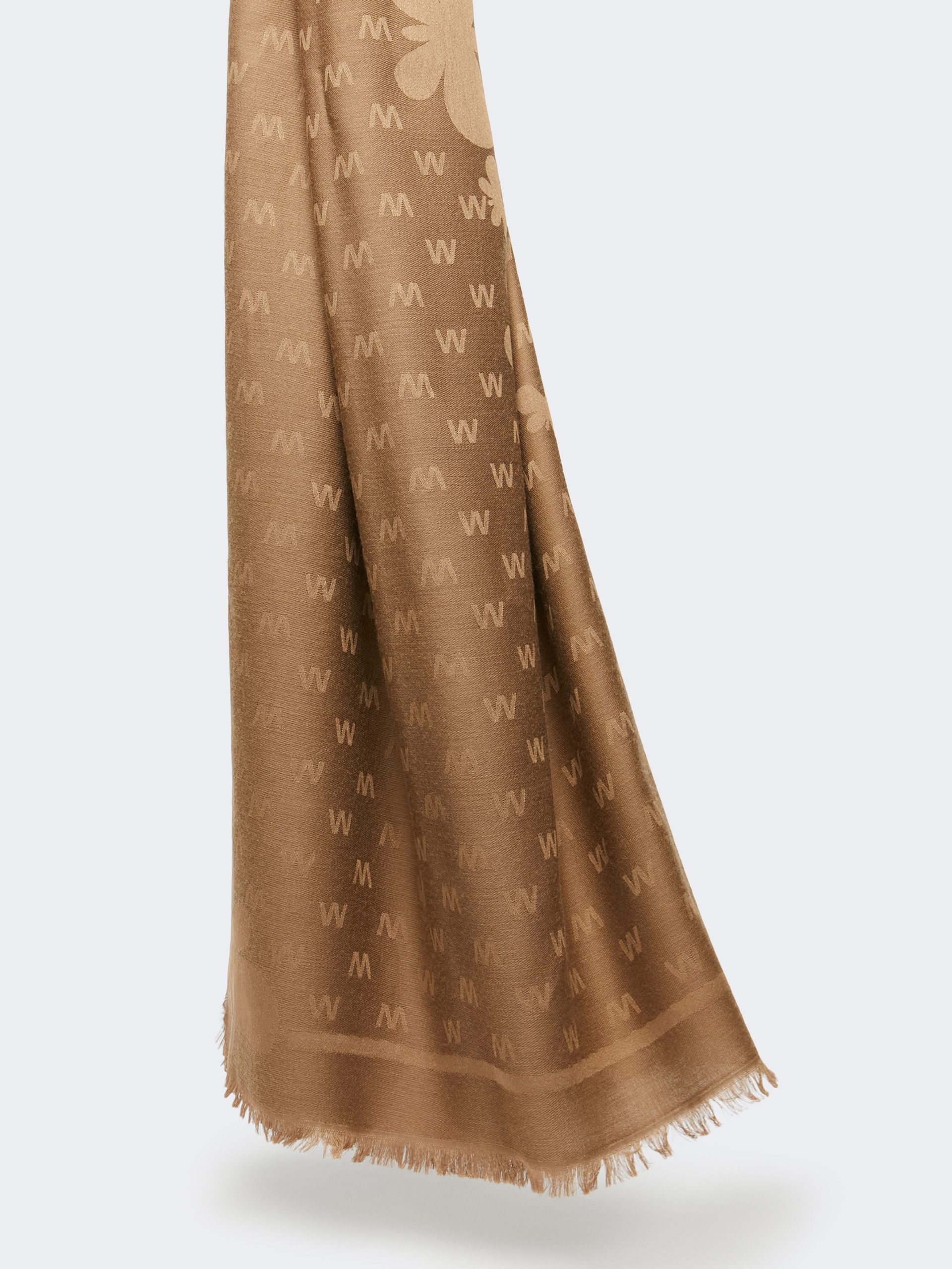 DIRE Jacquard-knit viscose and wool shawl - 1