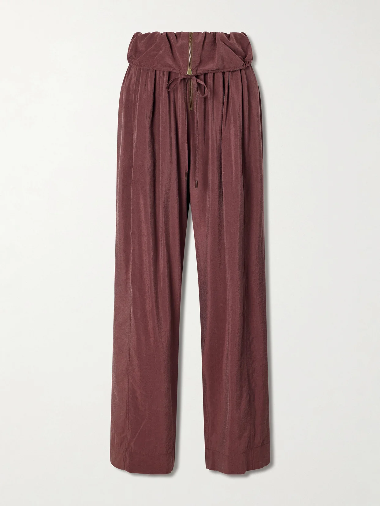Silk-blend Wide-leg Pants - 1