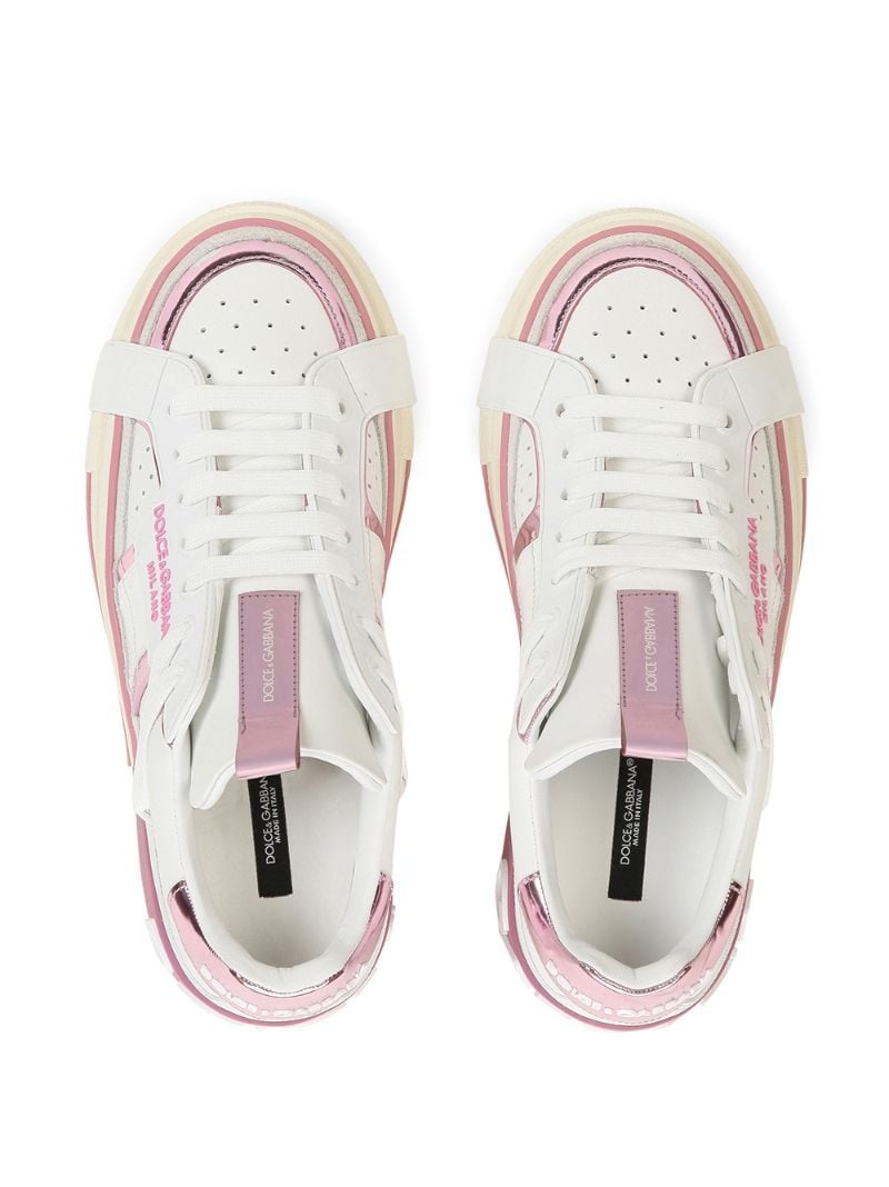 logo-stripe low-top sneakers - 4