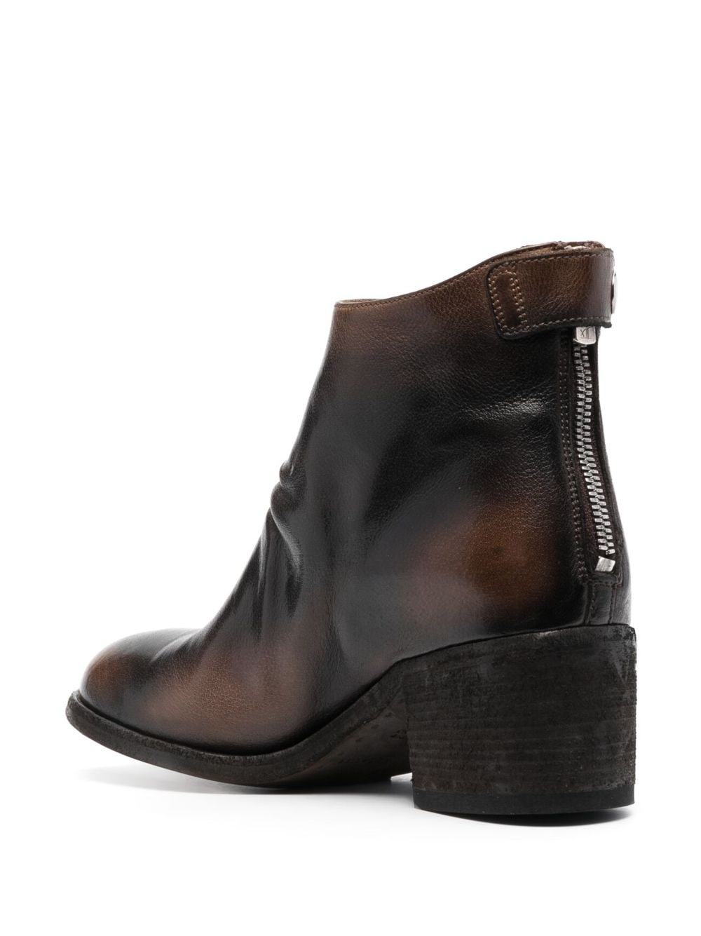 stacked-heel leather boots - 3