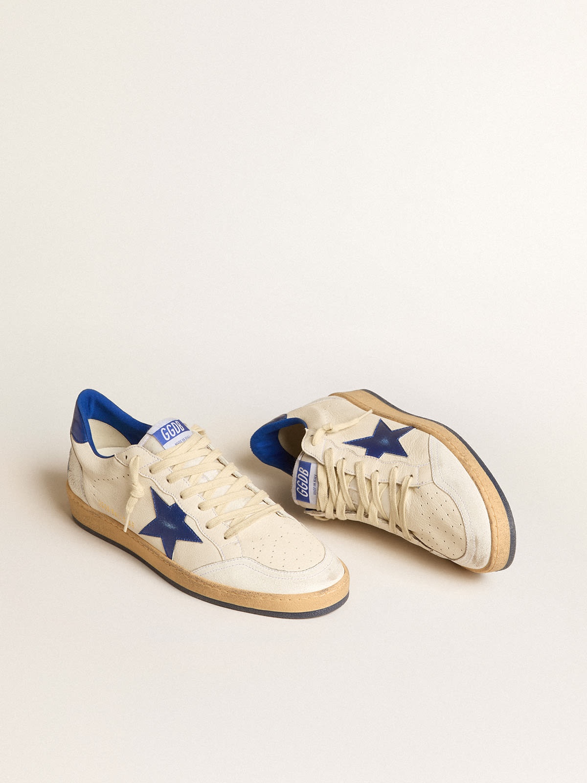 Women’s Ball Star Wishes in white nappa leather with bright blue star and heel tab - 3