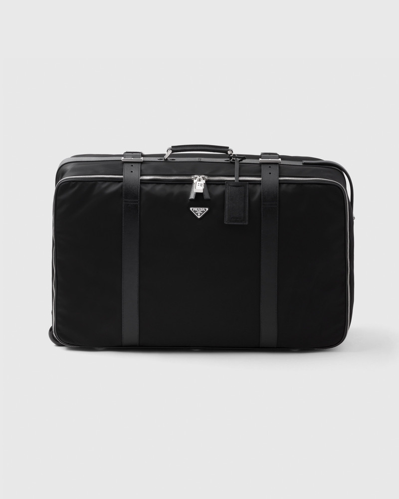 Re-Nylon and Saffiano leather suitcase 1