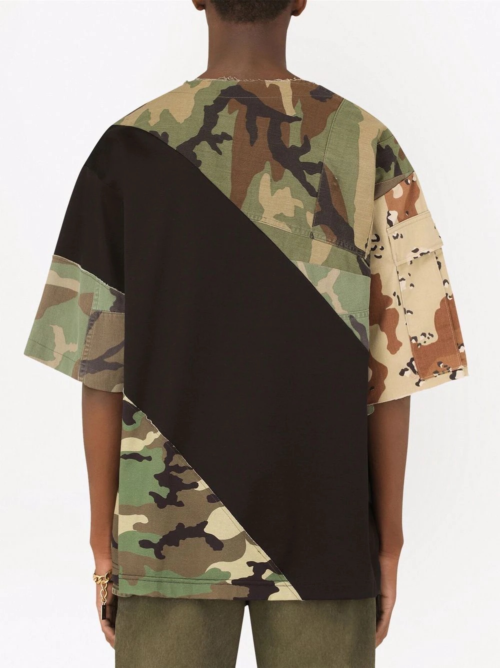 deconstructed military T-shirt - 4