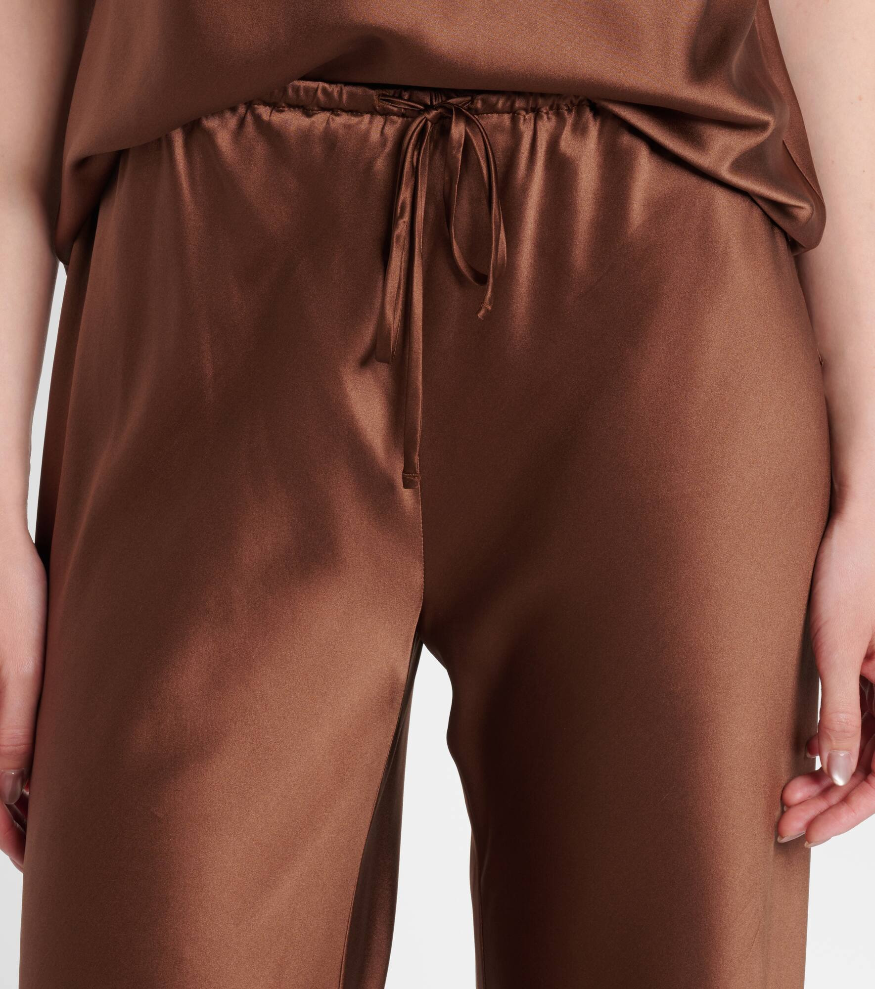 Billie silk-blend straight pants - 4