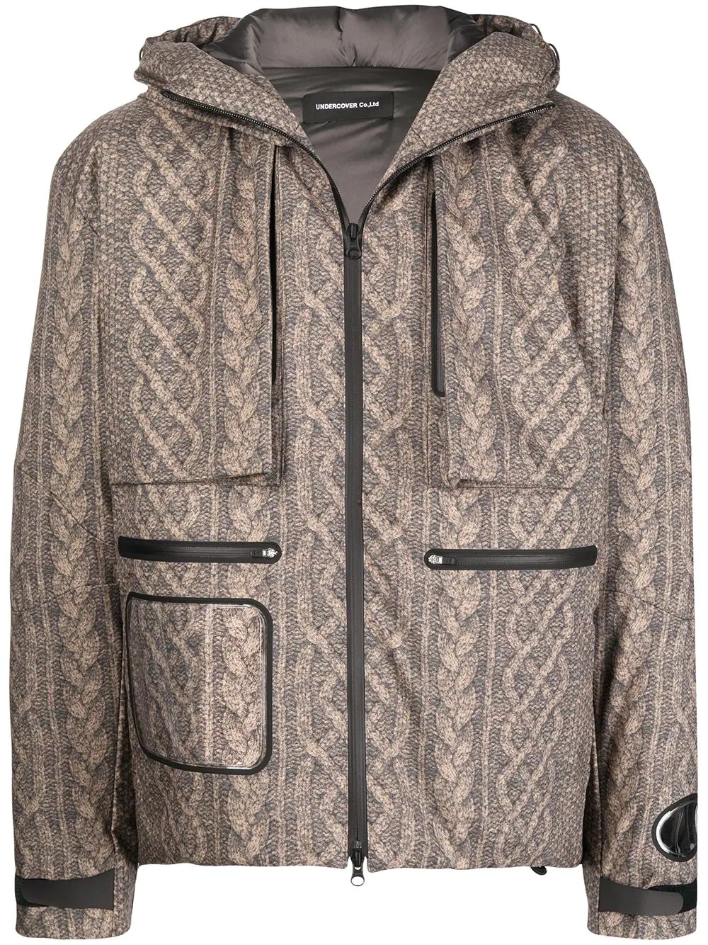 printed hooded jacket - 1