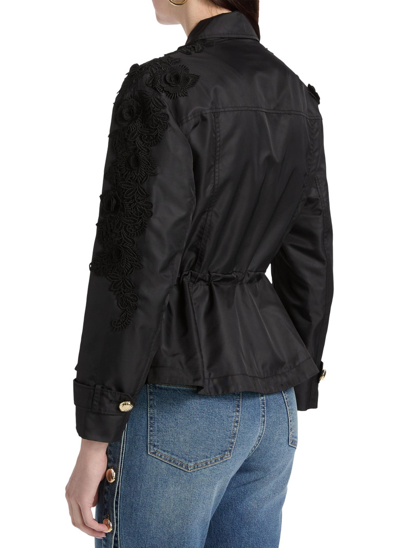 Women's Janice Lace-Appliquéd Utility Jacket - Black 5