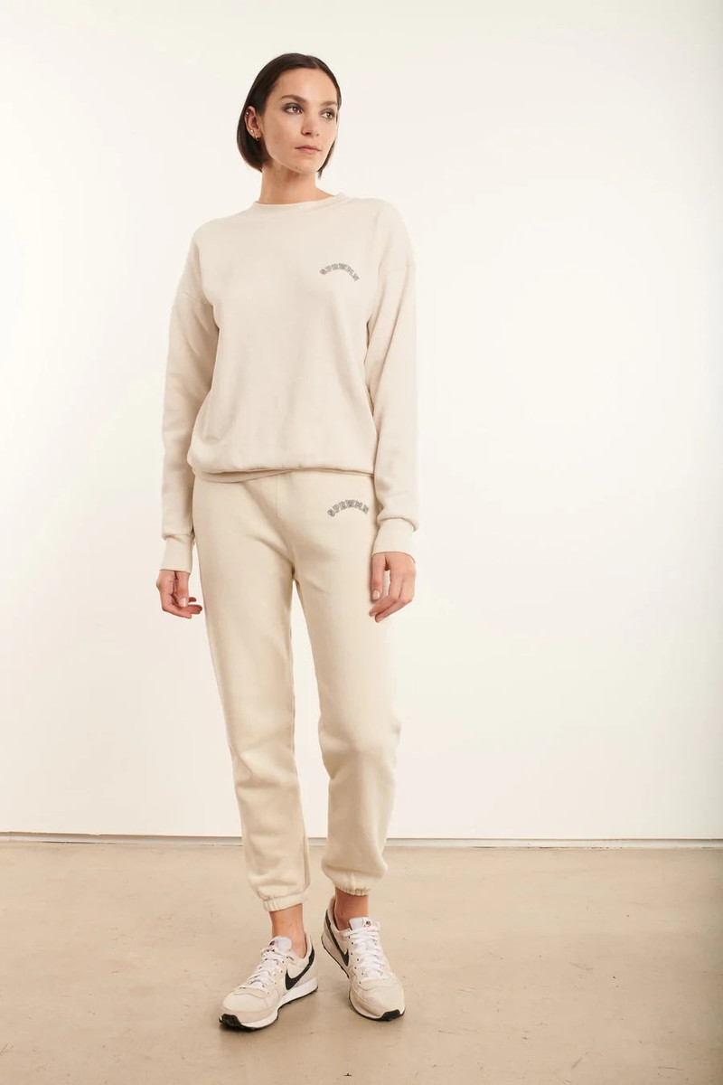 SPRWMN VINTAGE WHITE COLLEGE LOGO SWEATPANTS outlook