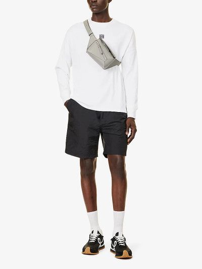 Loewe Brand-patch regular-fit silk-blend shorts outlook