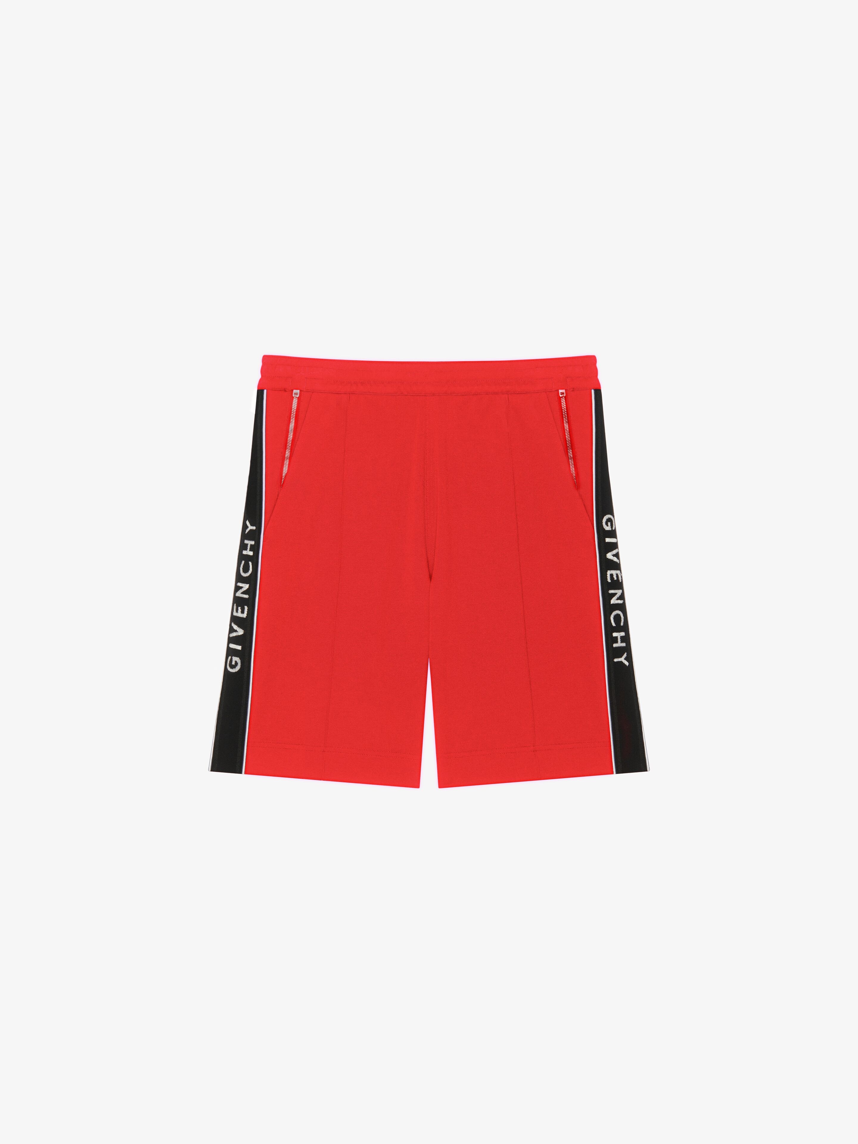 BERMUDA SHORTS IN JERSEY WITH GIVENCHY BANDS - 1