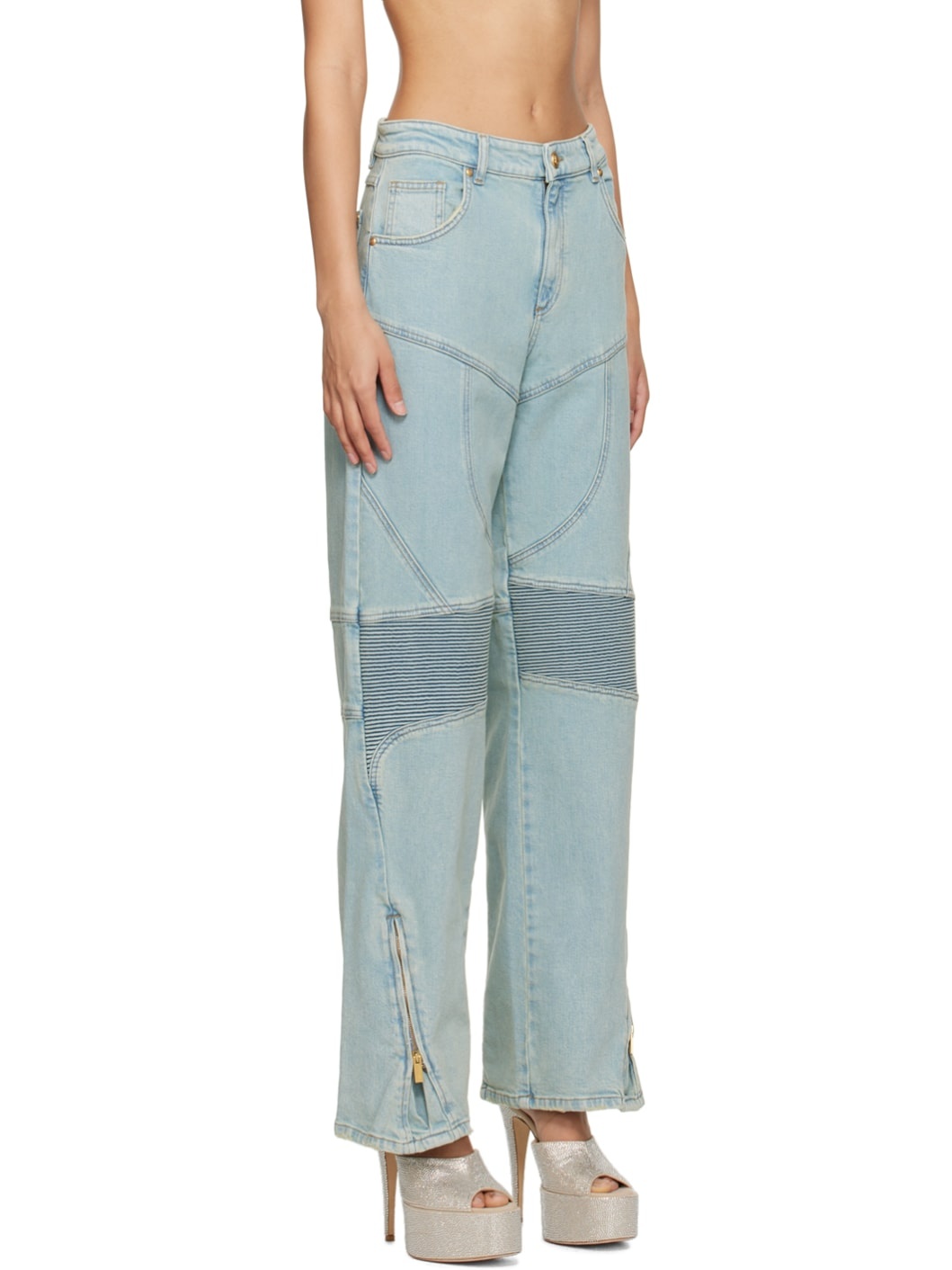 Blue Biker Jeans - 2