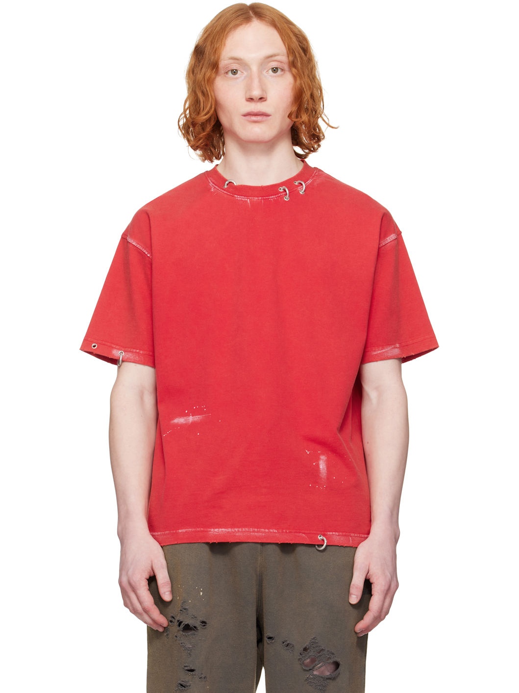 Red Pierced T-shirt - 1