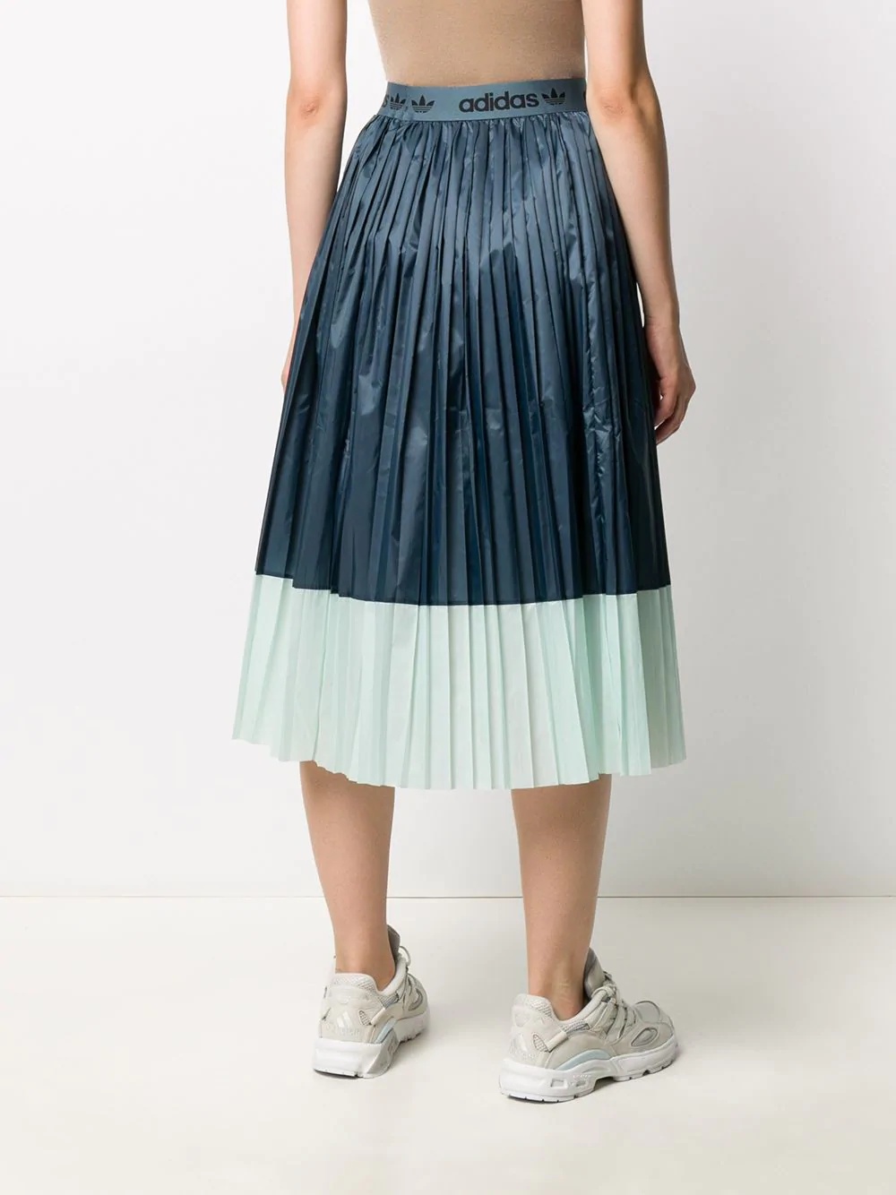 two-tone pleated skirt - 4