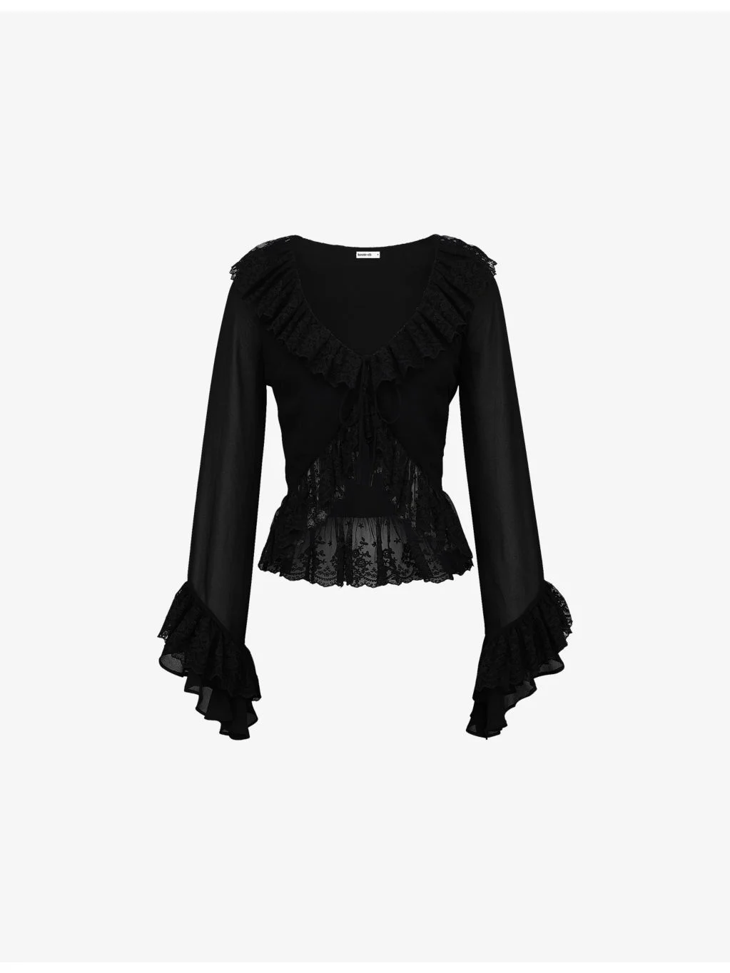 Goya Tie-Front Chiffon Blouse - 1