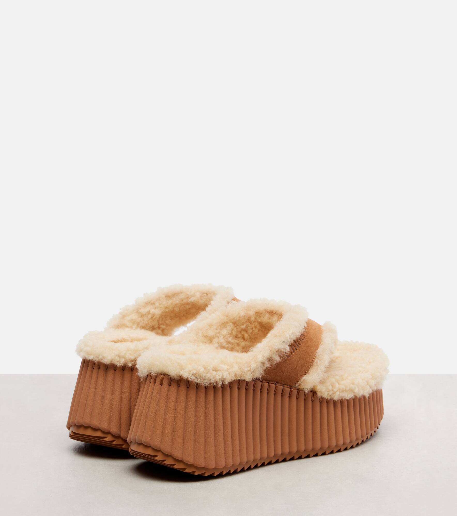 Nama 80 suede platform thong sandals - 2
