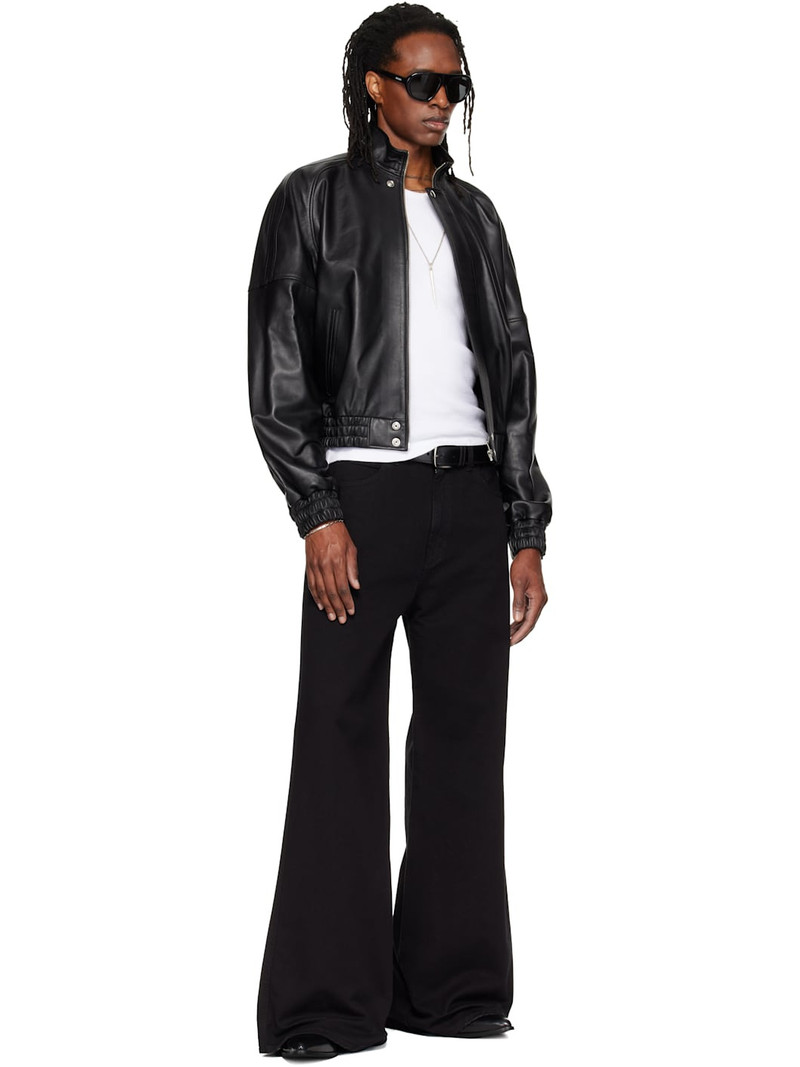 LU'U DAN Black Blouson Leather Jacket outlook