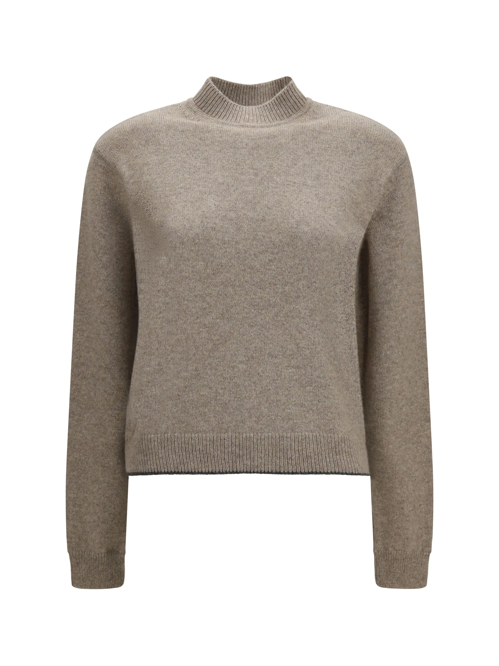 Jacquemus La Maille Cashmere Crewneck Sweater Beige - 1
