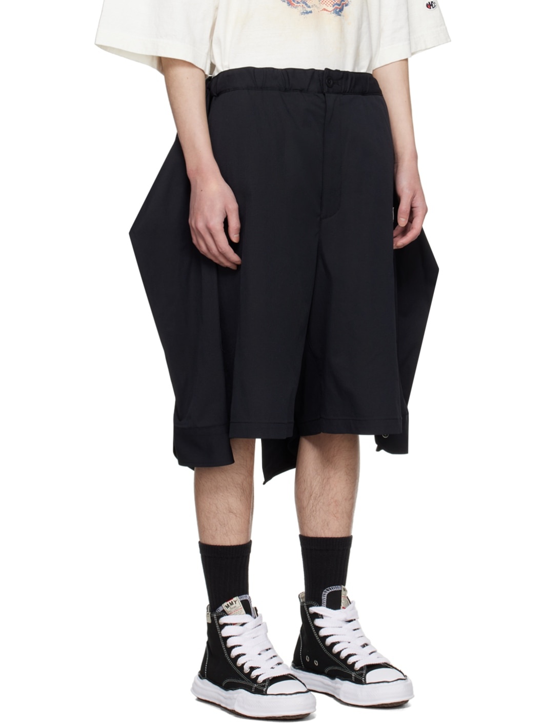 Black Layered Shorts - 2