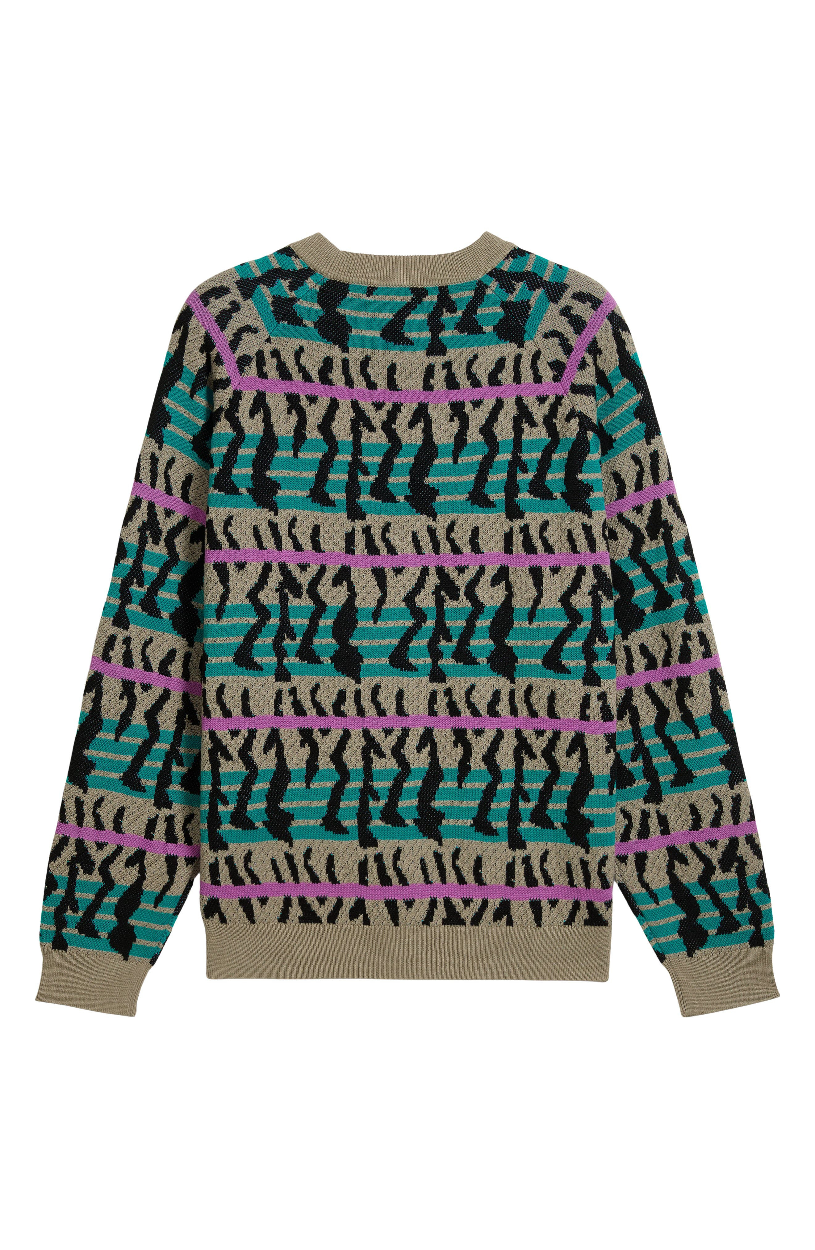 PUMA Special Items Jacquard Crewneck Sweater in Ice Coffee at Nordstrom - 5