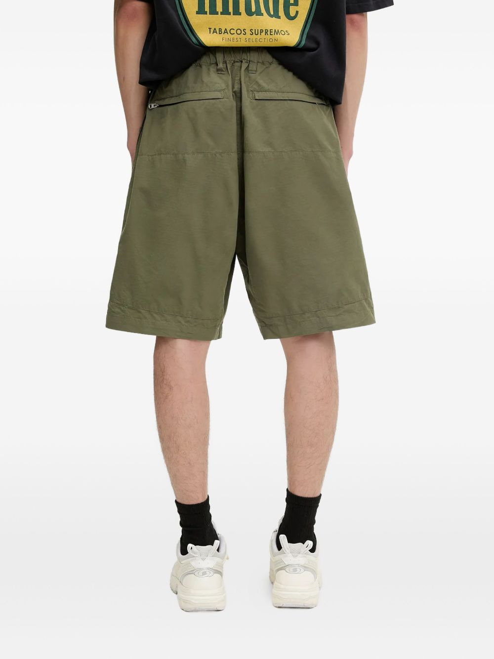 patch-pocket elasticated shorts - 4