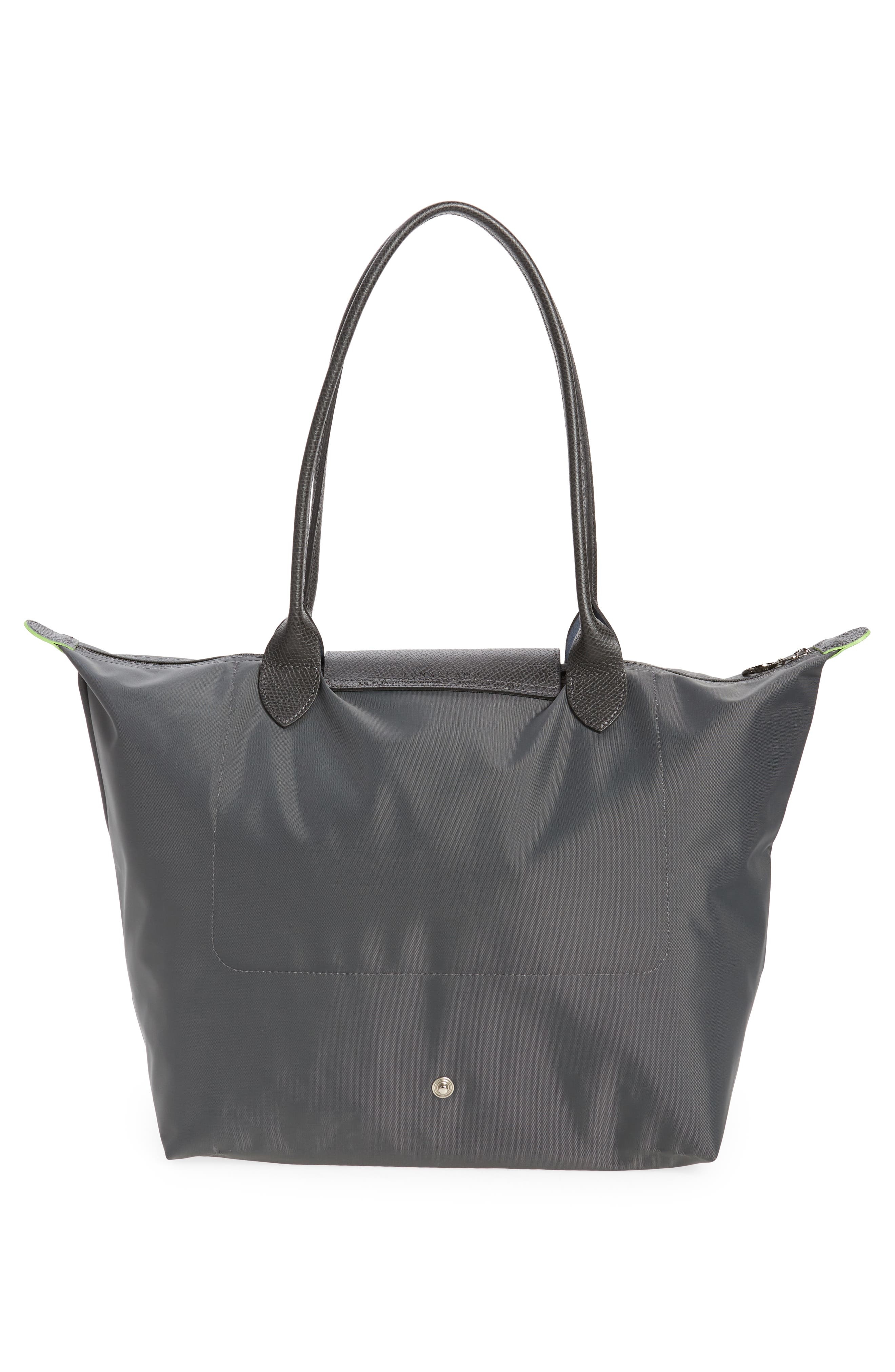 Longchamp Le Pliage Green Recycled Canvas Large Shoulder Tote in Graphite at Nordstrom - 3