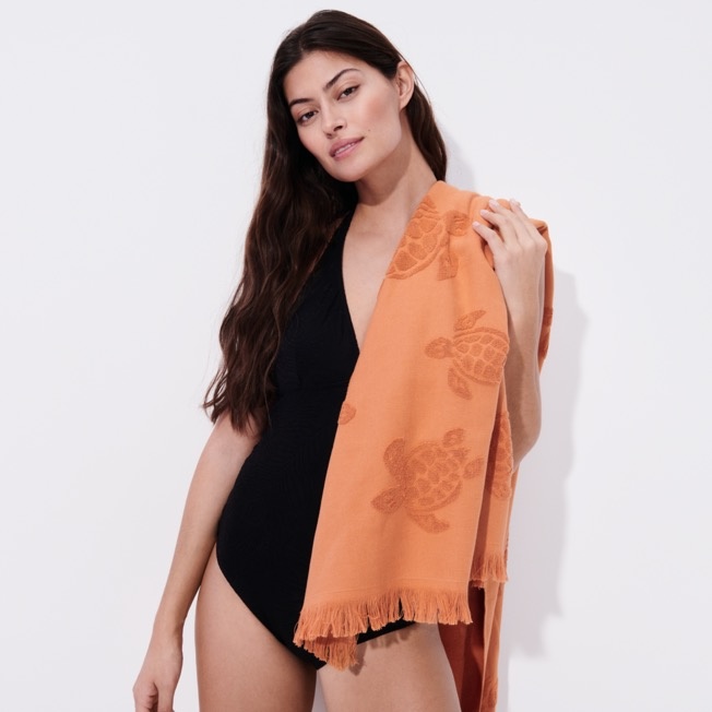 Women Halter One-Piece Swimsuit Plumes Jacquard - 6