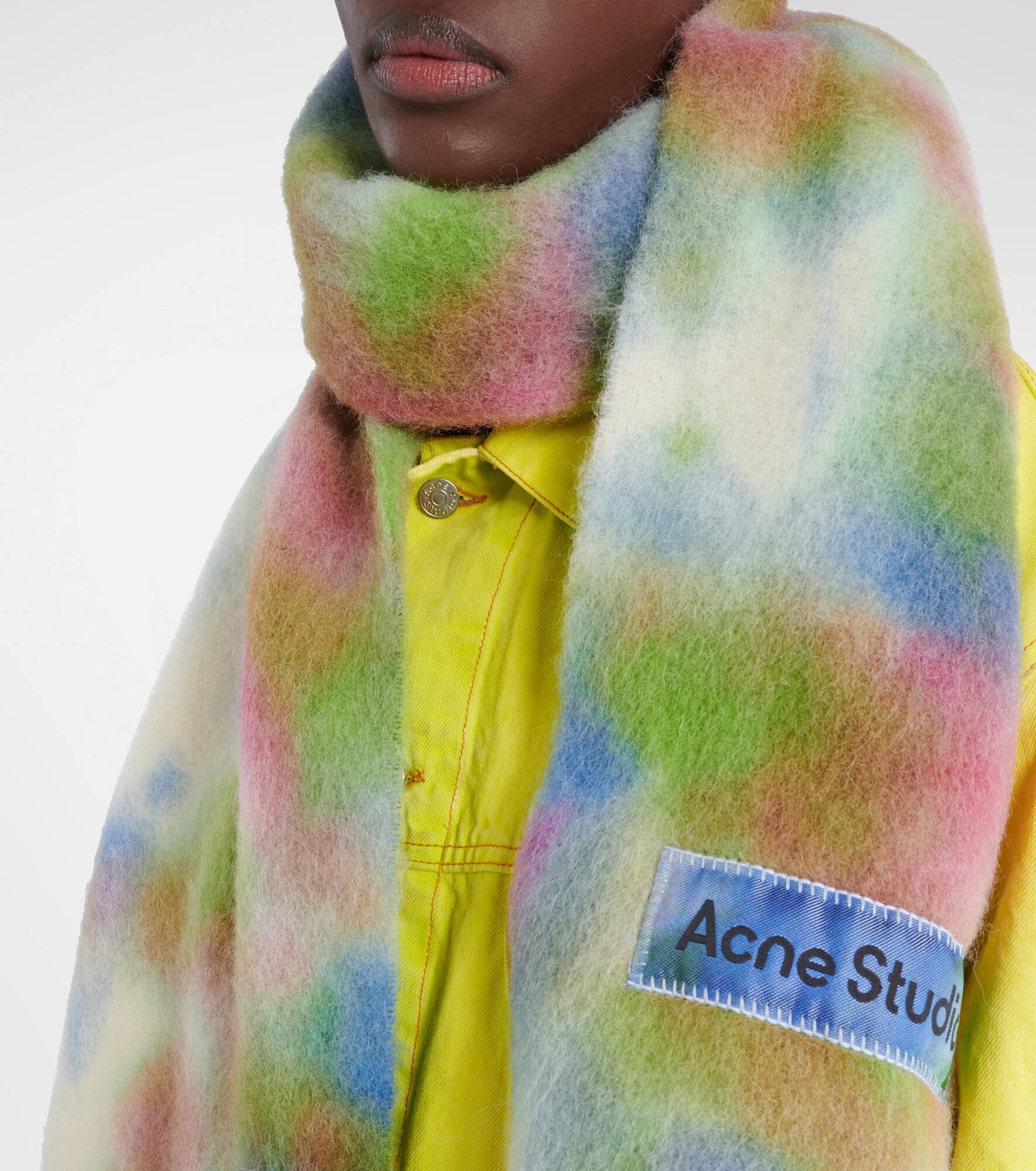 Alpaca, wool, and mohair-blend scarf - 3