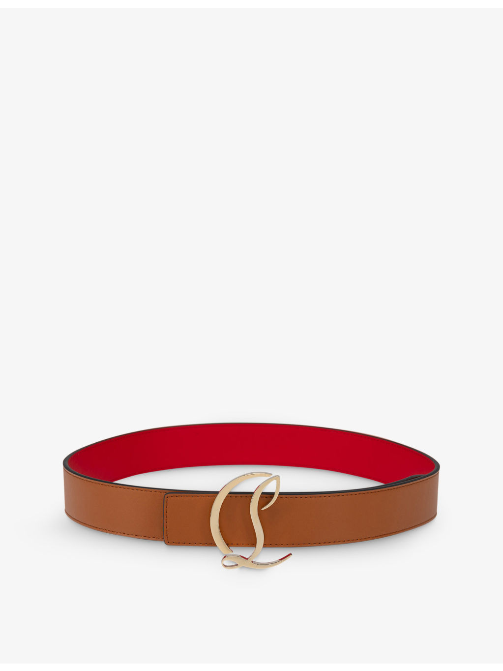 CL logo-buckle leather belt - 4